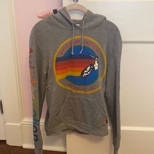 AVIATOR NATION ASPEN PULLOVER HOODIE - HEATHER GREY